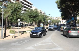 El nou pàrquing guixolenc, amb la zona blava