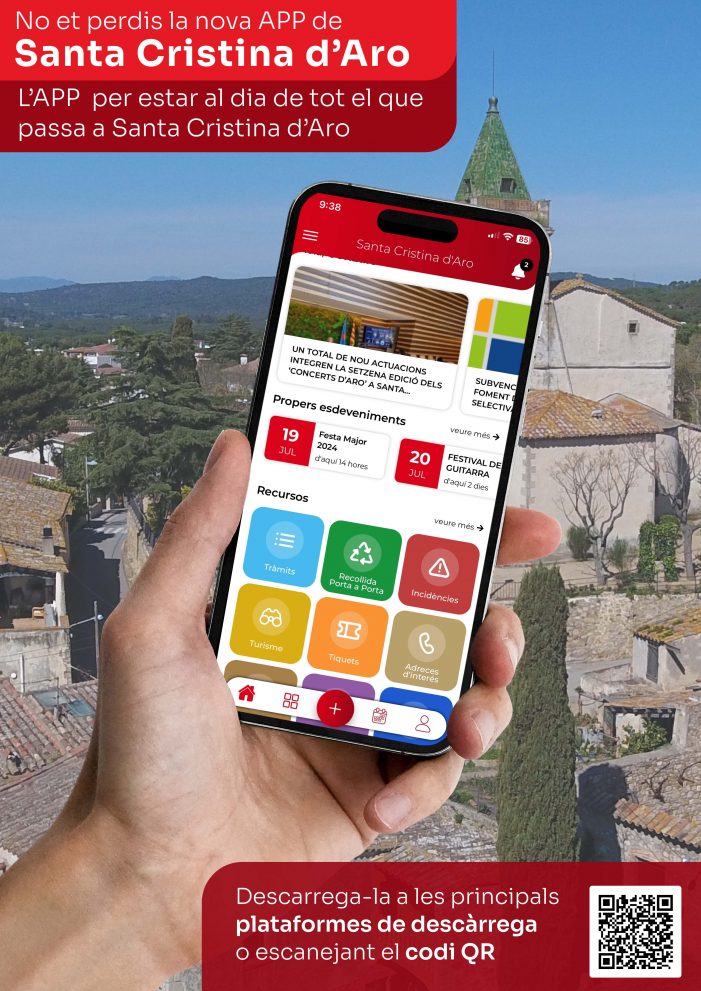 Neix l’App Santa Cristina d’Aro, un nou aplicatiu per apropar l’activitat municipal a la ciutadania